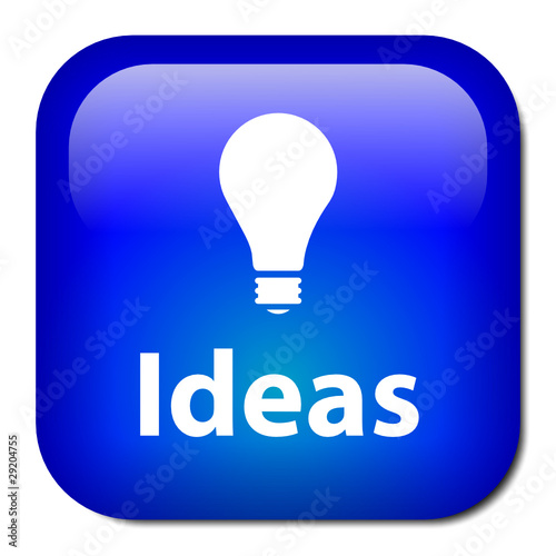 “IDEAS” Button (creativity innovation eureka projects vision)