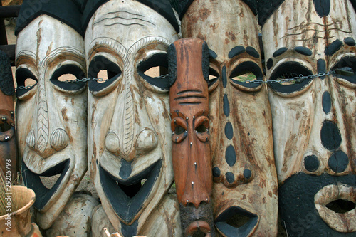 Afrikanische Masken in Okahandja. Namibia photo