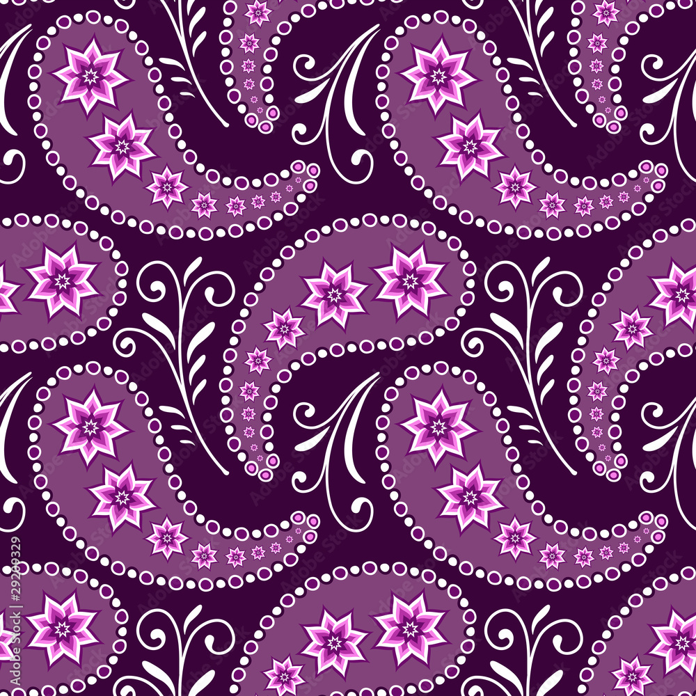 Seamless violet floral pattern Seamless violet floral pattern
