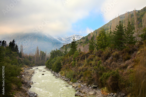 Cascada de las Animas in Cajon del Maipo near Santiago, Chile photo