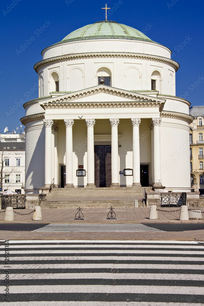 Fototapeta premium Classical church in Warsaw. Poland.