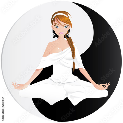 Woman practicing yoga