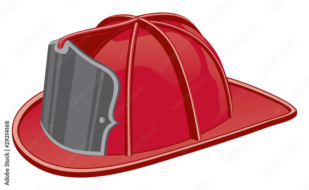 Obraz premium Firefighter’s Helmet or Fireman’s Hat
