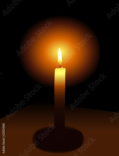 Candle on a dark background