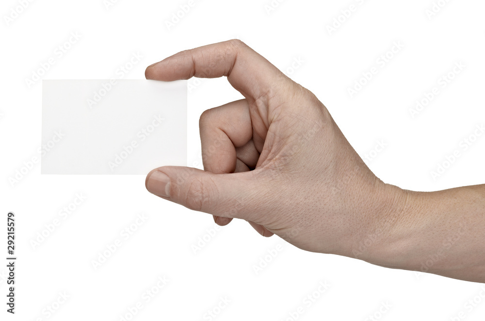 Fototapeta premium hand holding blank message note