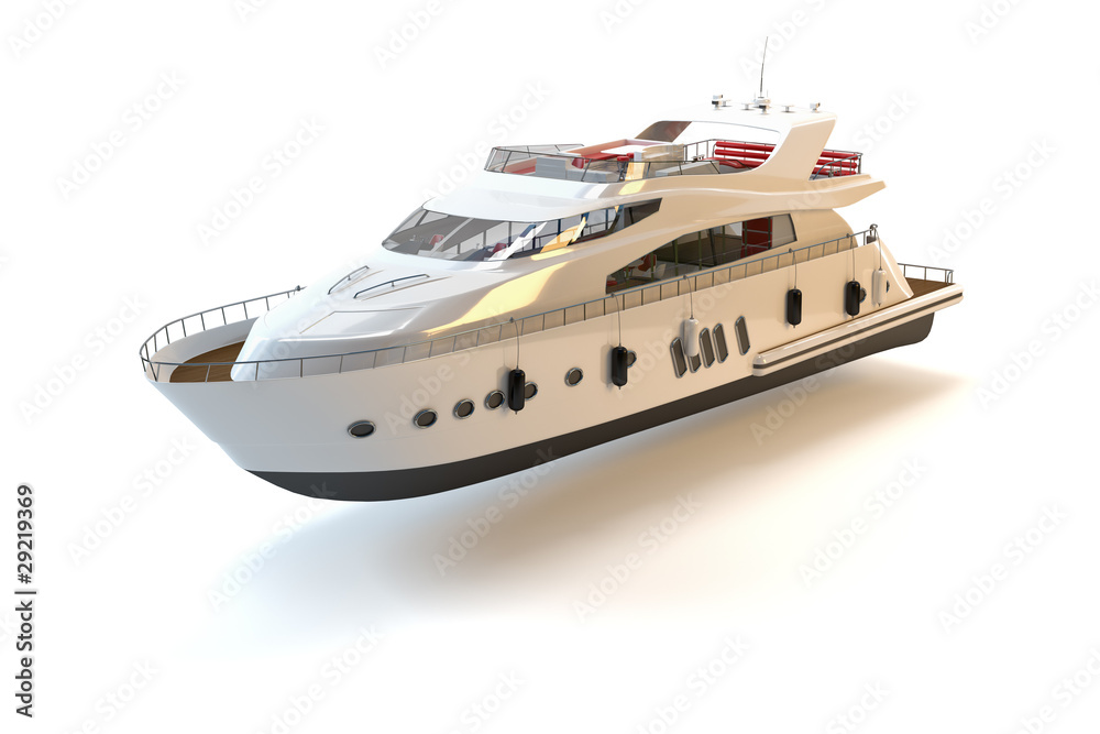 Luxury Yacht - obrazy, fototapety, plakaty 