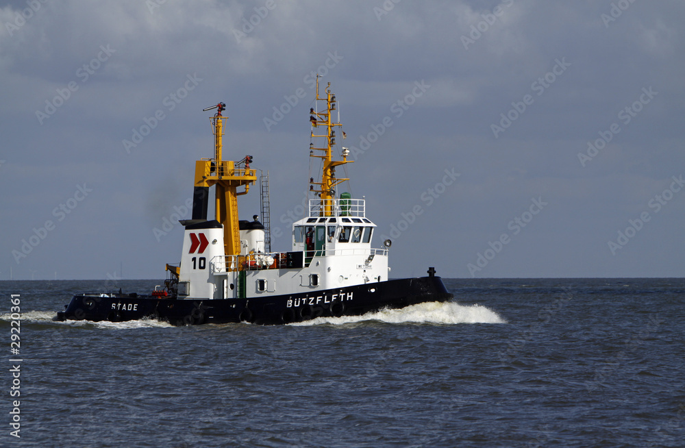 Schlepper Bützfleth auf der Nordsee