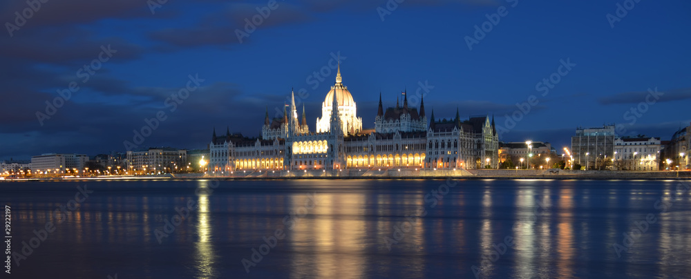 Budapest parliament building panorama