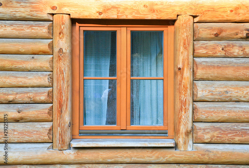 modern window in wood house