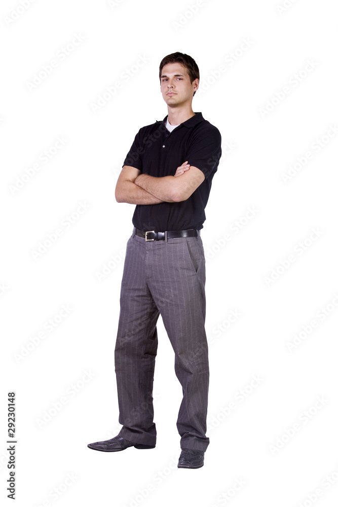 Casual Man with a Jacket Posing Casual Man with a Jacket Posing