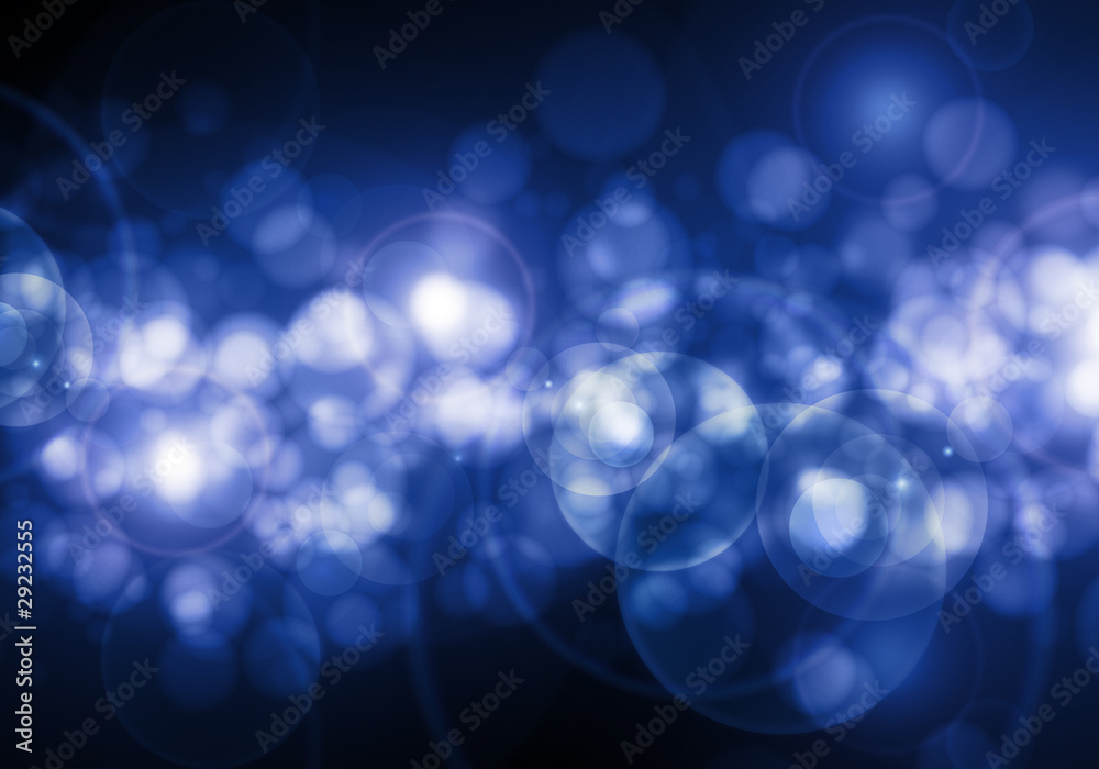 Abstract blue defocused lights