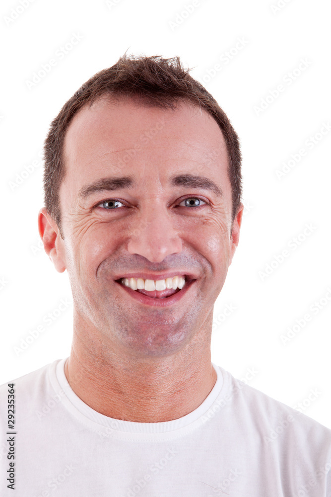 Fototapeta premium Portrait of a handsome middle-age man happy
