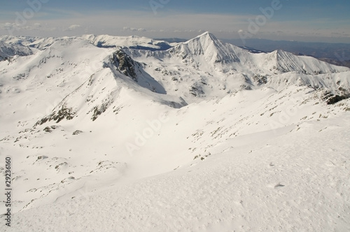 Winter landscape in Retezat mountain, Romania © salajean