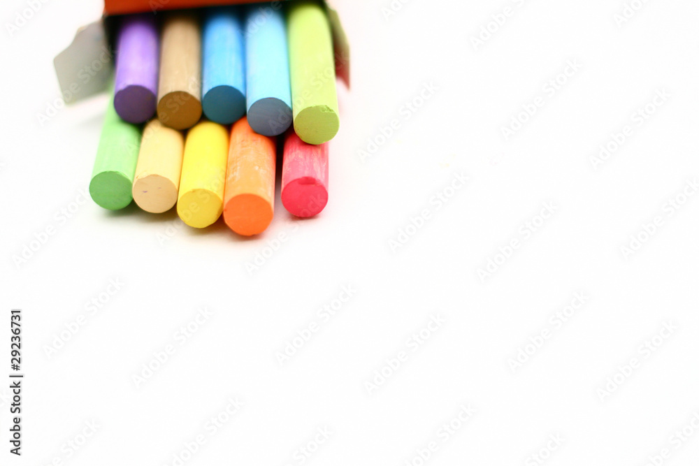 Color chalk in a box Color chalk in a box