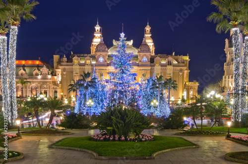 Christmas decorations in Monaco, Montecarlo,France