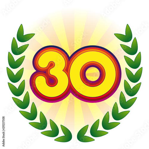 anniversaire succès réussite 30 lauriers bravo diplôme âge