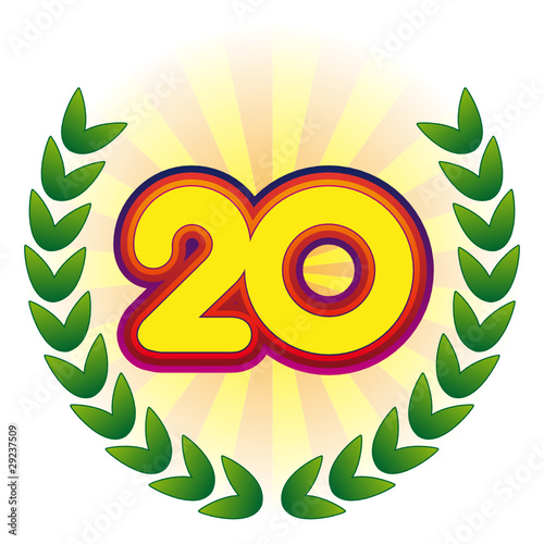 anniversaire succès réussite 20 lauriers bravo diplôme âge