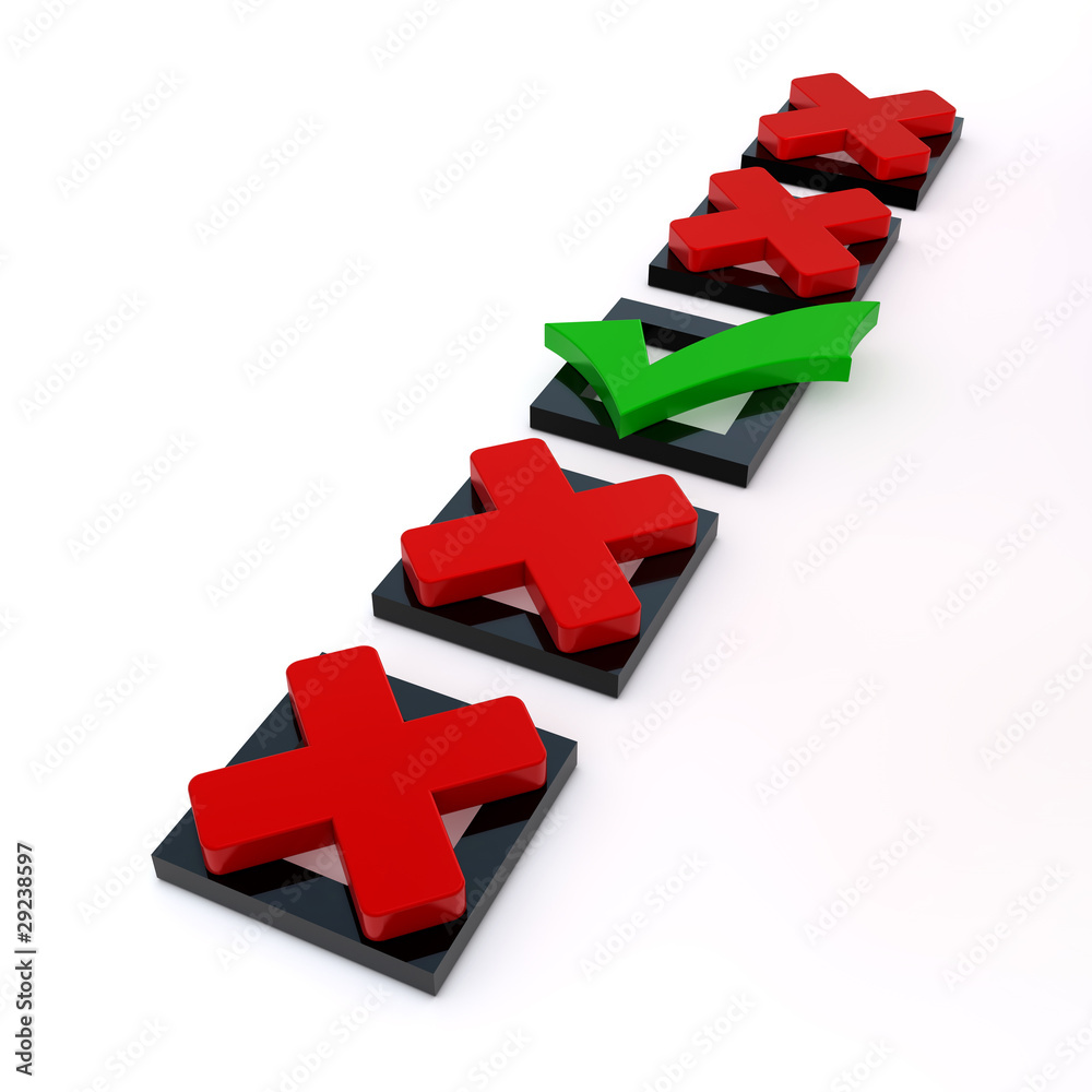 Obraz premium Check list 3d