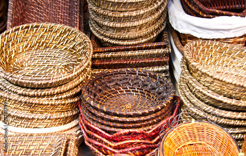 Collection of woven baskets