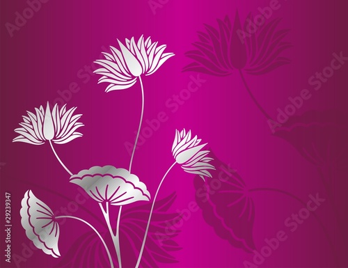 Fototapeta Naklejka Na Ścianę i Meble -  water lilies , Hindu wedding card design , royal India	