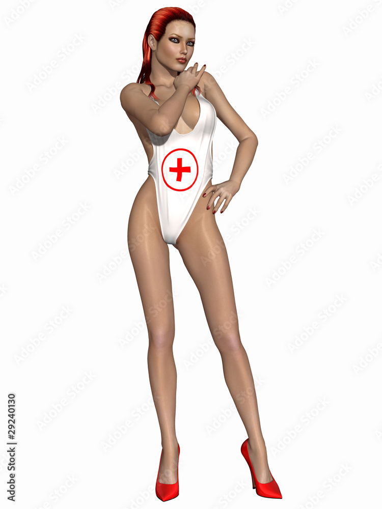 Sexy Model Im Badeanzug Stock Illustration Adobe Stock