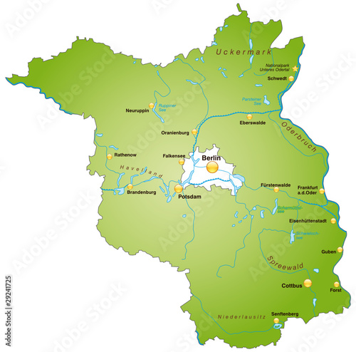 Bundesland Brandenburg als Übersicht