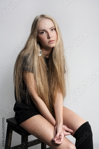 attractive beautiful girl posing in studio © Alex Ad Photography