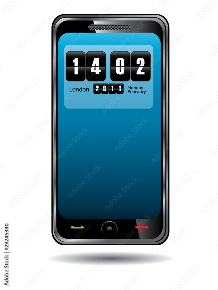Mobile phone design with date of valentine Mobile phone design with date of valentine