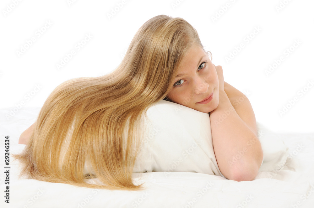 pretty girl with awesome long blond hair pretty girl with awesome long blond hair