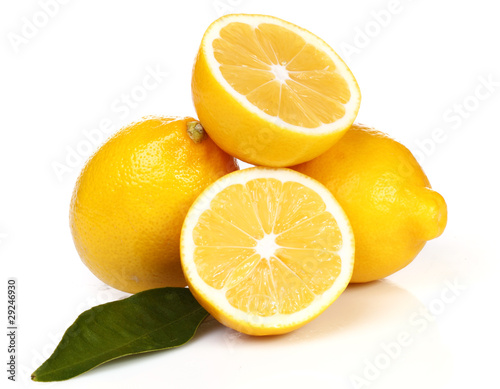 Lemons isolated over white