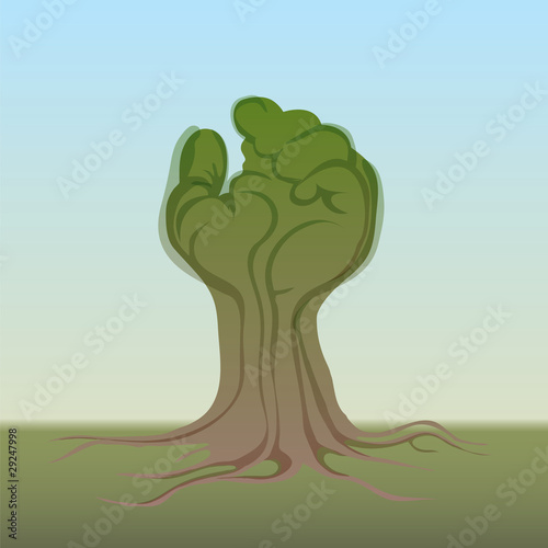 Tree looks like hand