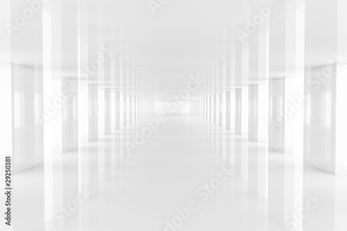 Three dimensional rendering white passage