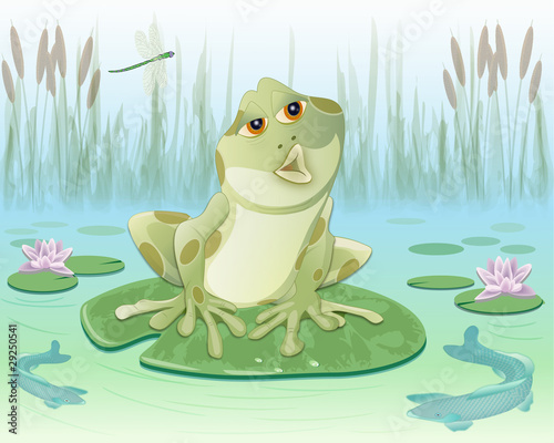 frosch im teich