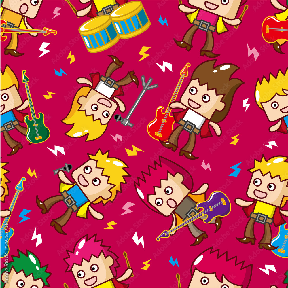 seamless rock band pattern seamless rock band pattern