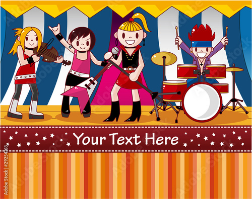 music rock band card