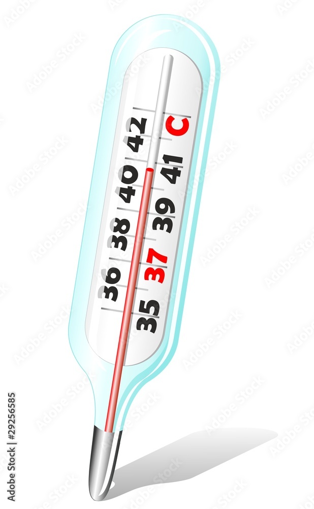 Termometro Febbre e Temperatura-Thermometer-Vector Stock Vector