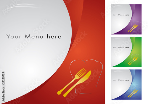 Menu with space for your text