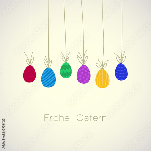 Ostereier, hängend, bunt