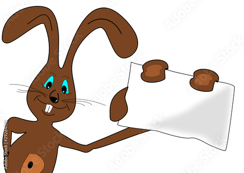 Osterhase mit Karte