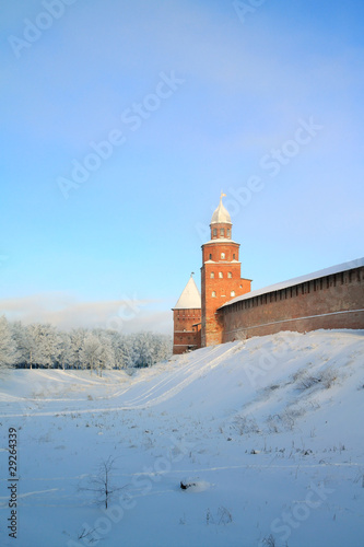 ancient fortress on snow hill