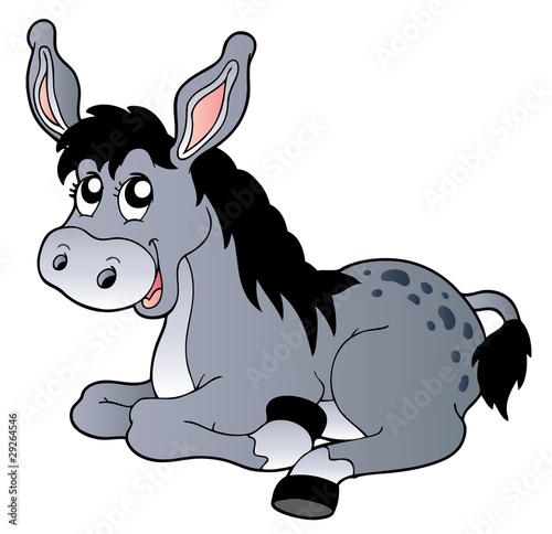 Cartoon lying donkey