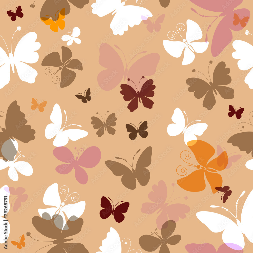 Repeating pattern with butterflies