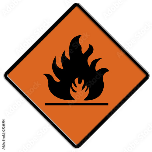 Schild Feuer Warnung