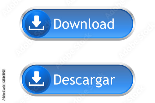 Botón descargar azul Español-English
