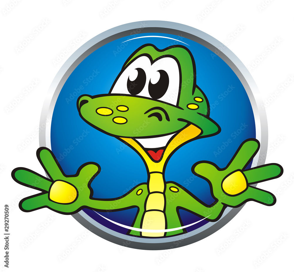 Naklejka premium Lizard Button