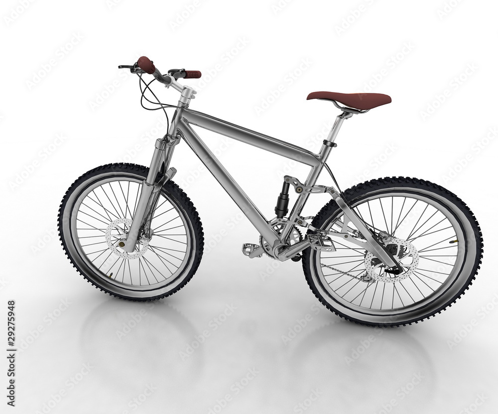 Bicycle isolated on white background