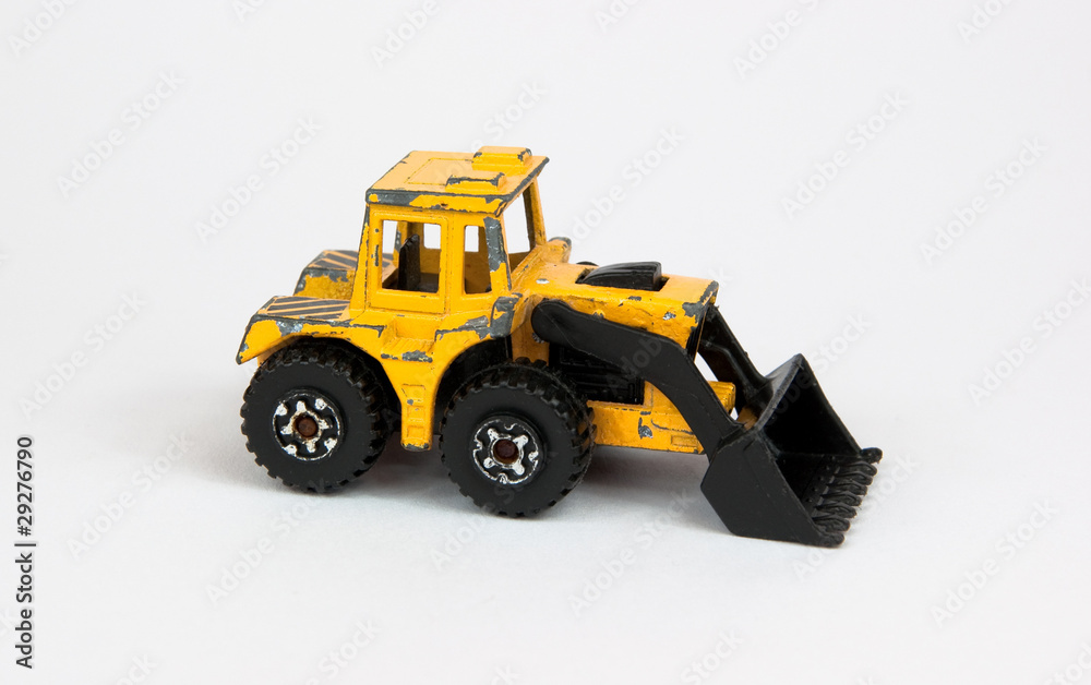 Yellow bulldozer.