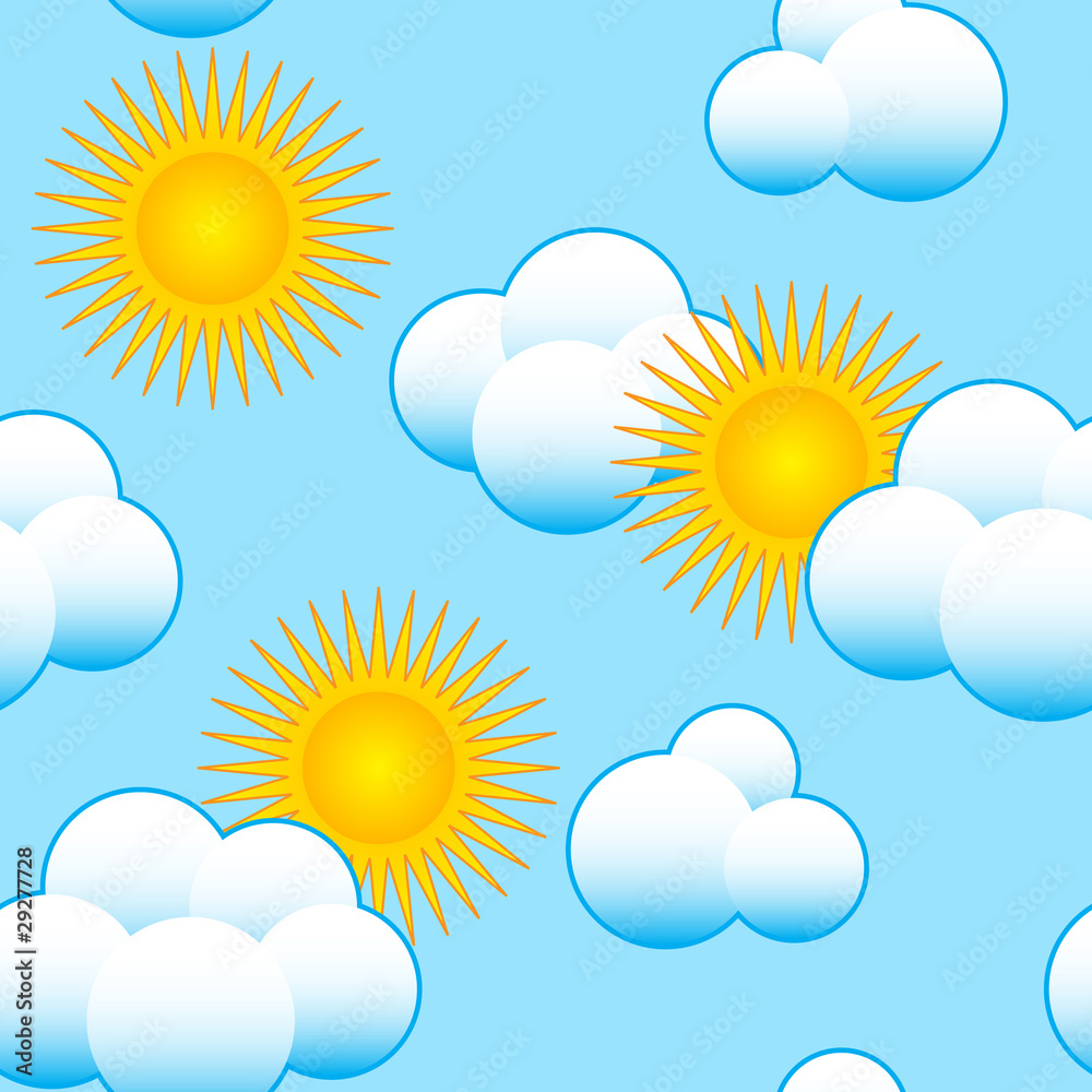 Abstract sky background with clouds and sun Abstract sky background with clouds and sun