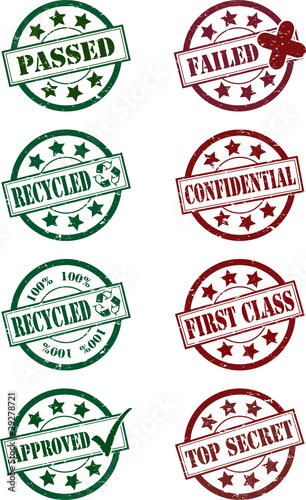 Vector Rubber Stamp Set