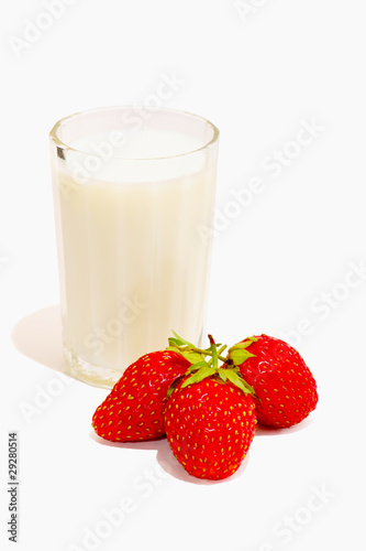 Strawberry and milk.